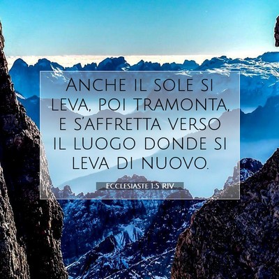 Ecclesiaste 1:5 Versetto della Bibbia Spiegato