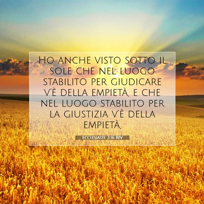 Ecclesiaste 3:16 RIV Immagine del Versetto della Bibbia