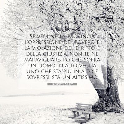 Ecclesiaste 5:8 RIV Immagine del Versetto della Bibbia