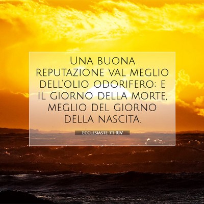 Ecclesiaste 7:1 RIV Immagine del Versetto della Bibbia