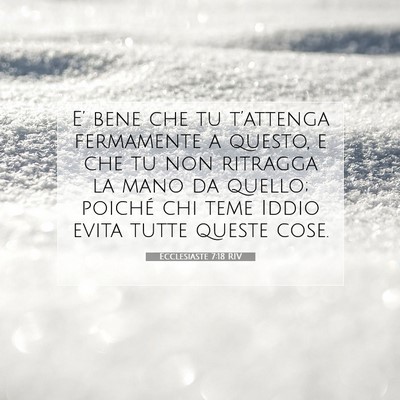 Ecclesiaste 7:18 Versetto della Bibbia Spiegato