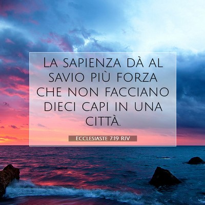 Ecclesiaste 7:19 RIV Immagine del Versetto della Bibbia