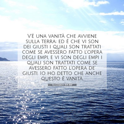 Ecclesiaste 8:14 RIV Immagine del Versetto della Bibbia