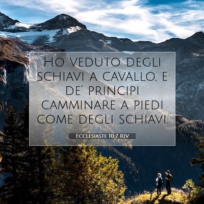 Ecclesiaste 10:7 Versetto della Bibbia Spiegato