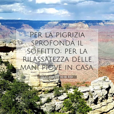 Ecclesiaste 10:18 Versetto della Bibbia Spiegato