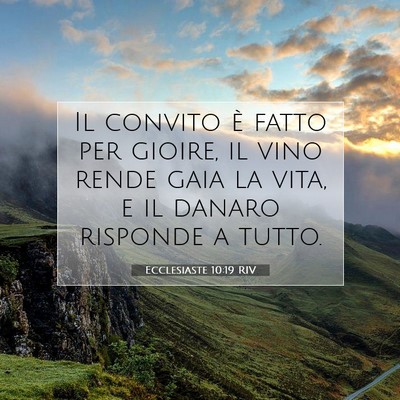 Ecclesiaste 10:19 RIV Immagine del Versetto della Bibbia