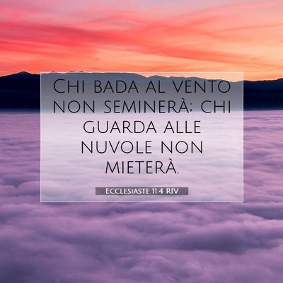 Ecclesiaste 11:4 RIV Immagine del Versetto della Bibbia