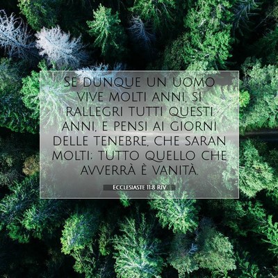 Ecclesiaste 11:8 RIV Immagine del Versetto della Bibbia