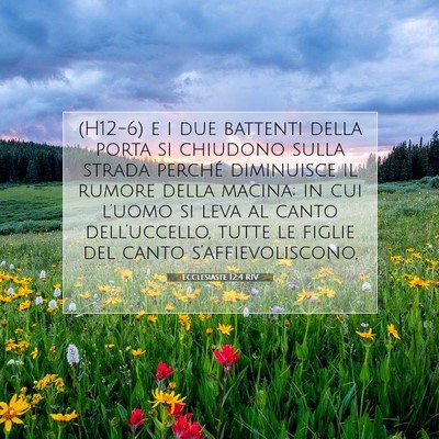 Ecclesiaste 12:4 Versetto della Bibbia Spiegato