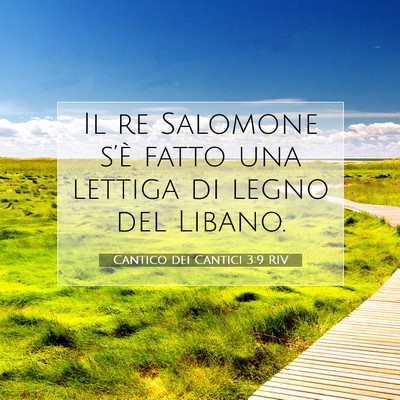 Cantico dei Cantici 3:9 Versetto della Bibbia Spiegato