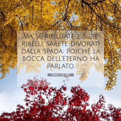 Isaia 1:20 Versetto della Bibbia Spiegato