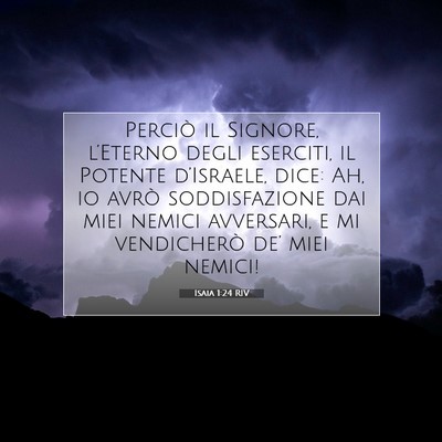 Isaia 1:24 Versetto della Bibbia Spiegato