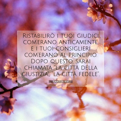 Isaia 1:26 Versetto della Bibbia Spiegato