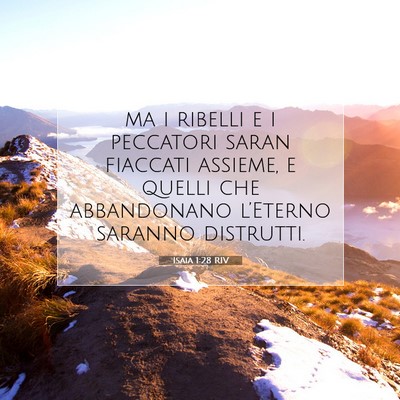 Isaia 1:28 Versetto della Bibbia Spiegato