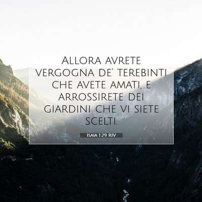 Isaia 1:29 Versetto della Bibbia Spiegato