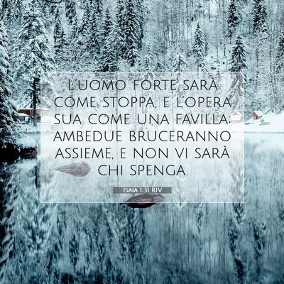 Isaia 1:31 Versetto della Bibbia Spiegato