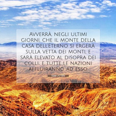 Isaia 2:2 RIV Immagine del Versetto della Bibbia