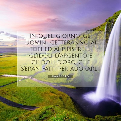 Isaia 2:20 RIV Immagine del Versetto della Bibbia