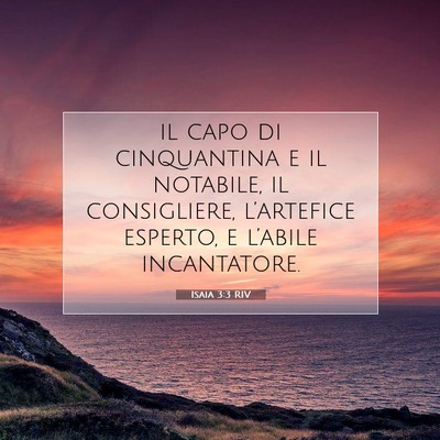 Isaia 3:3 RIV Immagine del Versetto della Bibbia