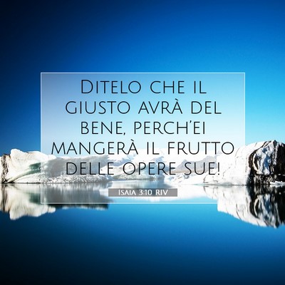 Isaia 3:10 RIV Immagine del Versetto della Bibbia