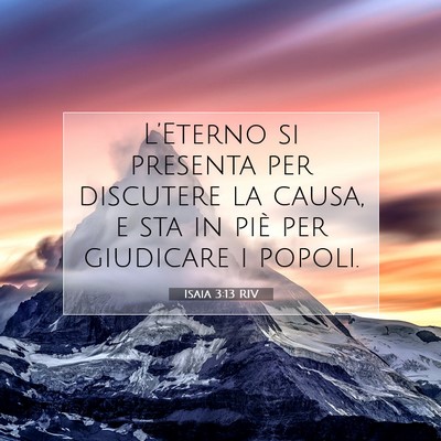 Isaia 3:13 RIV Immagine del Versetto della Bibbia