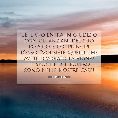Isaia 3:14 Versetto della Bibbia Spiegato