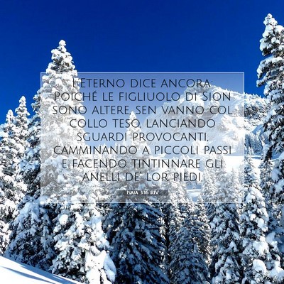 Isaia 3:16 RIV Immagine del Versetto della Bibbia