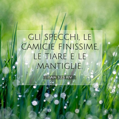 Isaia 3:23 Versetto della Bibbia Spiegato