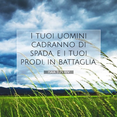 Isaia 3:25 RIV Immagine del Versetto della Bibbia
