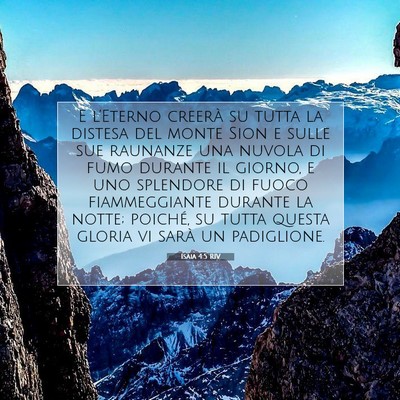 Isaia 4:5 RIV Immagine del Versetto della Bibbia