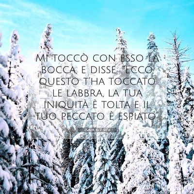 Isaia 6:7 RIV Immagine del Versetto della Bibbia