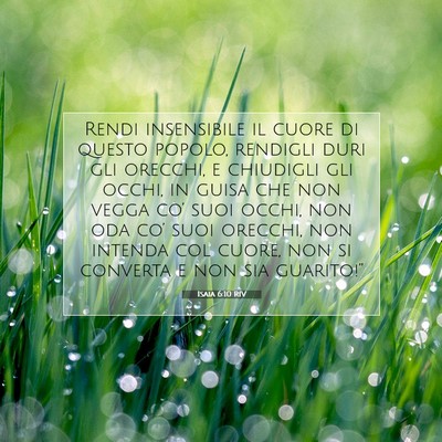 Isaia 6:10 RIV Immagine del Versetto della Bibbia
