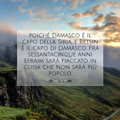 Isaia 7:8 RIV Immagine del Versetto della Bibbia