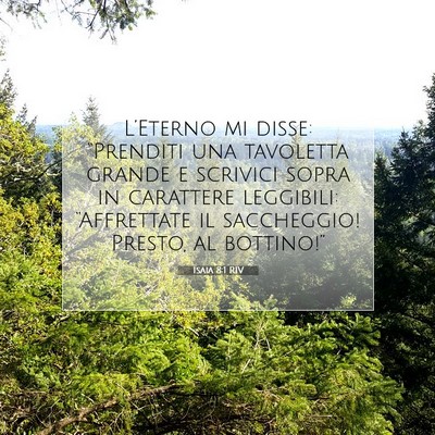 Isaia 8:1 RIV Immagine del Versetto della Bibbia