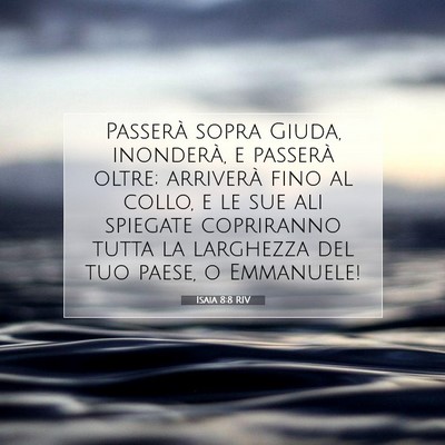 Isaia 8:8 RIV Immagine del Versetto della Bibbia