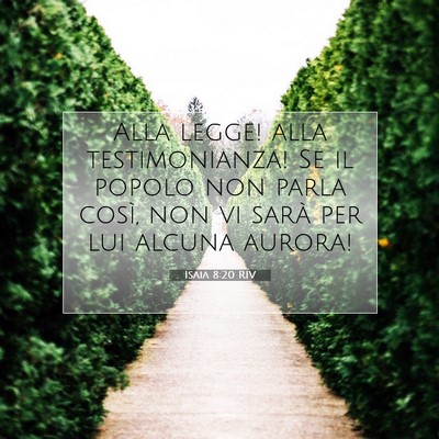 Isaia 8:20 RIV Immagine del Versetto della Bibbia