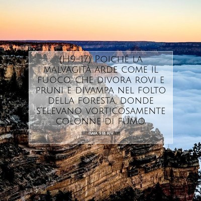 Isaia 9:18 RIV Immagine del Versetto della Bibbia