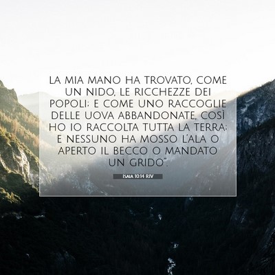 Isaia 10:14 RIV Immagine del Versetto della Bibbia