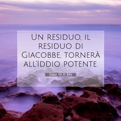 Isaia 10:21 RIV Immagine del Versetto della Bibbia