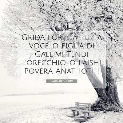 Isaia 10:30 RIV Immagine del Versetto della Bibbia