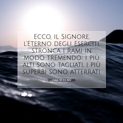 Isaia 10:33 RIV Immagine del Versetto della Bibbia