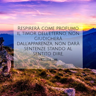 Isaia 11:3 RIV Immagine del Versetto della Bibbia