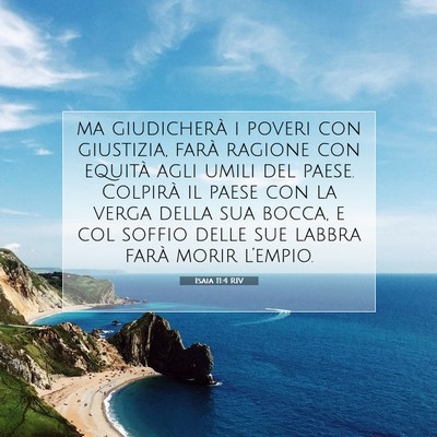 Isaia 11:4 RIV Immagine del Versetto della Bibbia