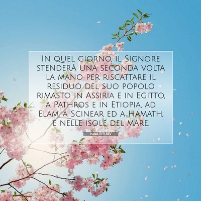 Isaia 11:11 RIV Immagine del Versetto della Bibbia