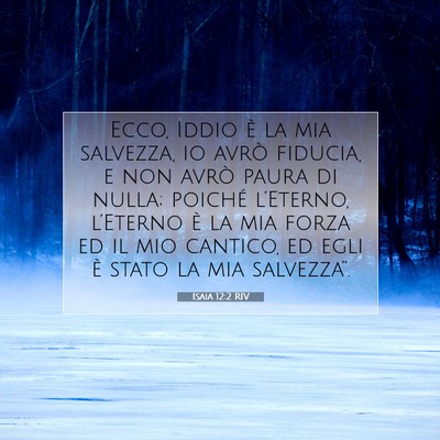 Isaia 12:2 RIV Immagine del Versetto della Bibbia
