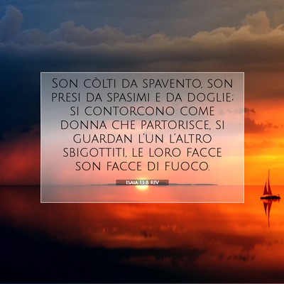Isaia 13:8 RIV Immagine del Versetto della Bibbia