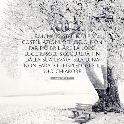 Isaia 13:10 RIV Immagine del Versetto della Bibbia