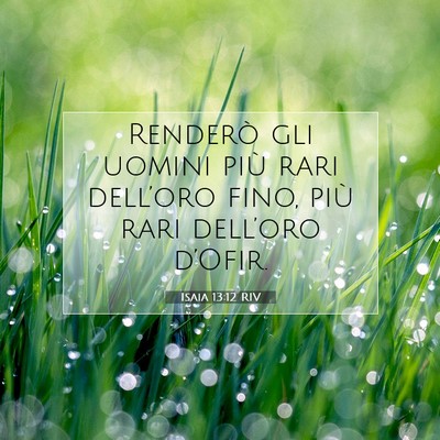 Isaia 13:12 RIV Immagine del Versetto della Bibbia