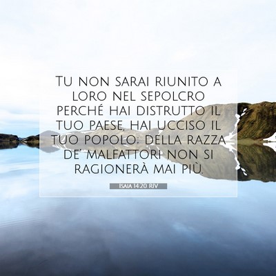 Isaia 14:20 RIV Immagine del Versetto della Bibbia