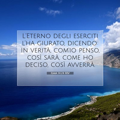 Isaia 14:24 RIV Immagine del Versetto della Bibbia